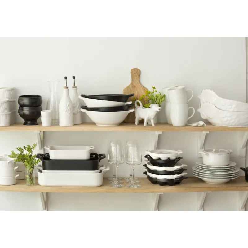 REVOL Plat De Cuisson|Plat Rectangulaire Noir 30x22 cm Belle Cuisine