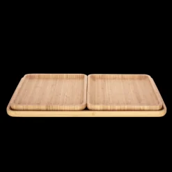 PEBBLY Servir, Présenter|Plateau de Service en Bambou 28 x 20 cm