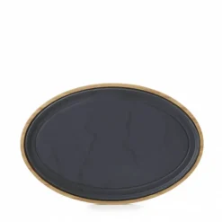 REVOL Servir, Présenter|Plateau pour Assiette Ovale Bambou 36,5 x 25 cm Basalt