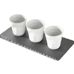 REVOL Servir, Présenter|Plateau Rectangulaire 3 encoches Ardoise 25 x 12 cm Basalt