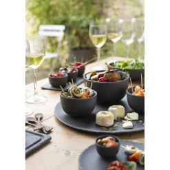 REVOL Vaisselle|Plateau Rond Ardoise Ø 32cm Basalt