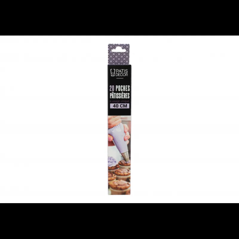 PATISDECOR Poches À Douille Pâtissières|Poches Pâtissières Jetables 40 cm Technicake (x20)