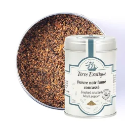 TERRE EXOTIQUE Poivre|Poivre Noir Concassé Fumé 60 g