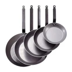 DE BUYER Poêles|Poêle Lyonnaise Carbone Plus Ø 28 cm , Tôle, Queue Feuillard