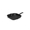CHASSEUR Grills|Poêles|Poêle-gril en Fonte carré 20 cm Noir Mat