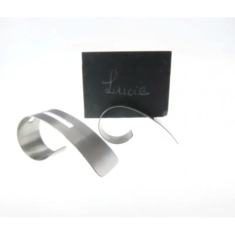 LEBRUN Servir, Présenter|Porte-noms inox Arabesque avec ardoises par (x6)