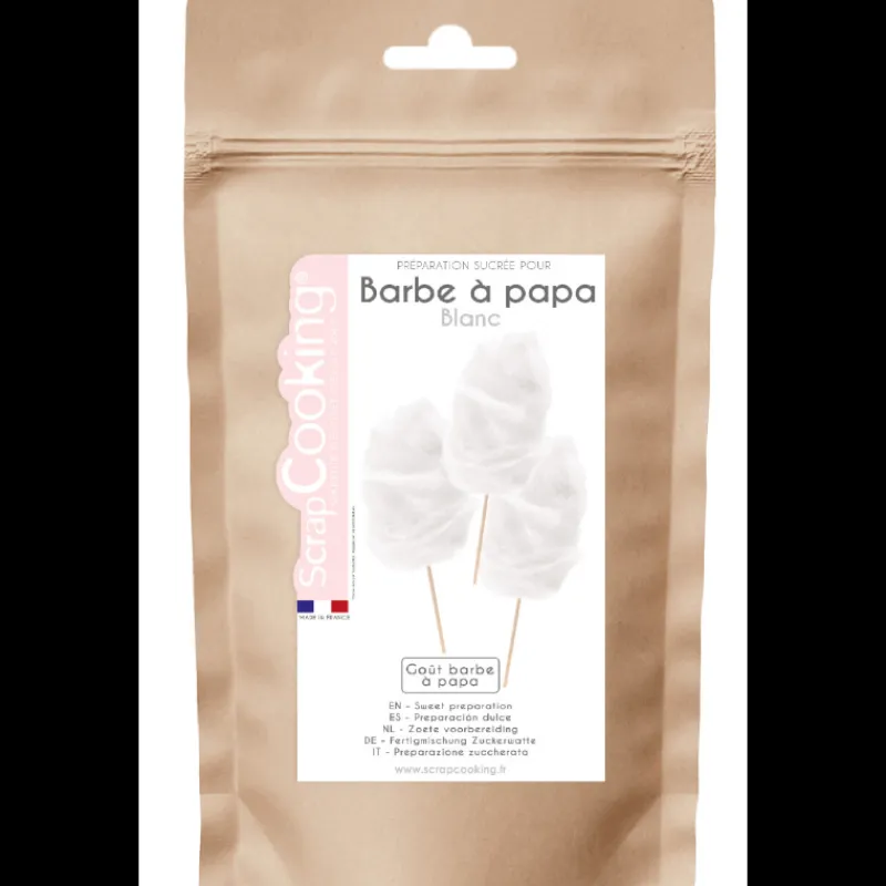 SCRAPCOOKING Préparation Pâtisserie|Confiserie|Poudre Barbe à Papa Blanche 400 g