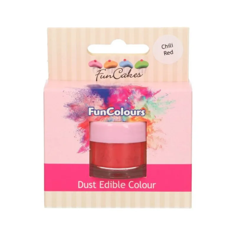 FUNCAKES Colorants Alimentaires|Poudre comestible Rouge piment 1,5 g