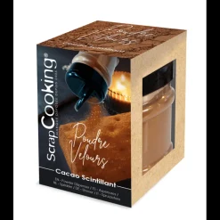 SCRAPCOOKING Colorants Alimentaires|Décoration Comestible|Poudre Velours Cacao Scintillant 80 g
