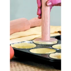 IBILI Cercle À Patisserie|Poussoir à Tartelette Bois Ø 6,8 cm x H 21 cm