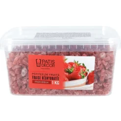 PATISDECOR Fruits Secs|Pépites de Fraises déshydratées 1 kg Patisdécor