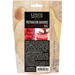 PATISDECOR Préparation Pâtisserie|Préparation Bavarois Framboise 100 g Patisdécor