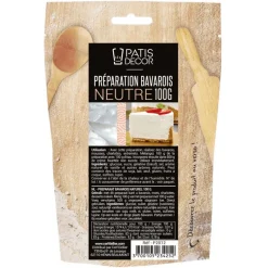 PATISDECOR Préparation Pâtisserie|Préparation Bavarois Neutre 100 g Patisdécor