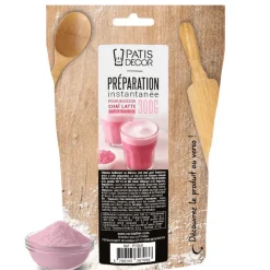 PATISDECOR Thé|Préparation Pâtisserie|Préparation Instantanée pour Chaï Latte Framboise 300 g Patisdécor