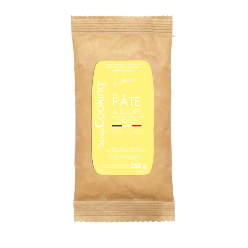 SCRAPCOOKING Pâte À Sucre|Pâte à Sucre Jaune Lemon Colorant Naturel 250 g