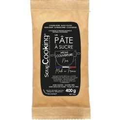 SCRAPCOOKING Pâte À Sucre|Pâte à Sucre Noir Spéciale Couverture 400 g