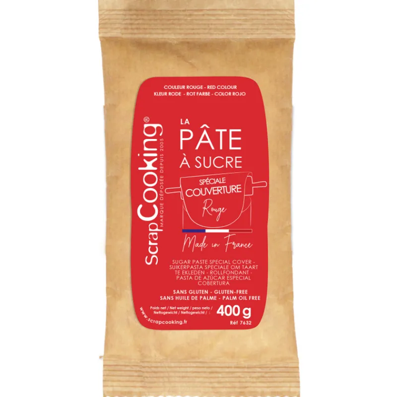 SCRAPCOOKING Pâte À Sucre|Pâte à Sucre Rouge Spéciale Couverture 400g