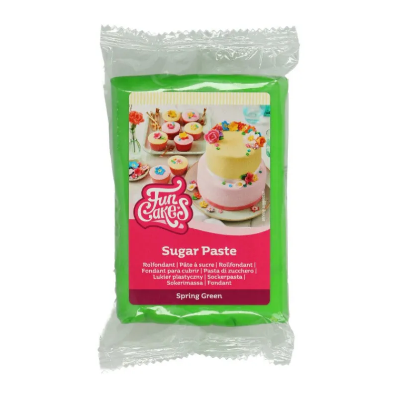 FUNCAKES Pâte À Sucre|Pâte à Sucre Vert Printemps 250g