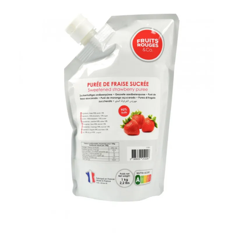 FRUITS ROUGES & CO Purée De Fruits, Coulis De Fruits|Purée de Fraise 1kg