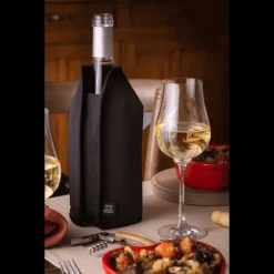 PEUGEOT Accessoires Vin|Rafraîchisseur de Bouteille Frizz Extensible Noir