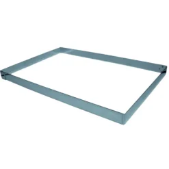 MALLARD FERRIERE Cercle À Patisserie|Rectangle Inox sans fond 49,5 x 29 cm H.3,5 cm