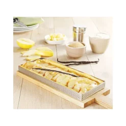 DE BUYER Cercle À Patisserie|Rectangle perforé 25 x 8 cm de L'école Valrhona par