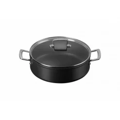 LE CREUSET Casseroles|Rondeau avec Couvercle 28 cm Anti-Adhérent Les Forgées