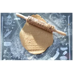SCRAPCOOKING Ustensiles Décor Gâteau|Rouleau à Pâtisserie Motifs Noël Gingerman 39 cm