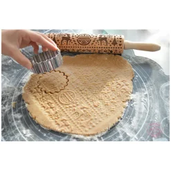 SCRAPCOOKING Ustensiles Décor Gâteau|Rouleau à Pâtisserie Motifs Noël Xmas 39 cm