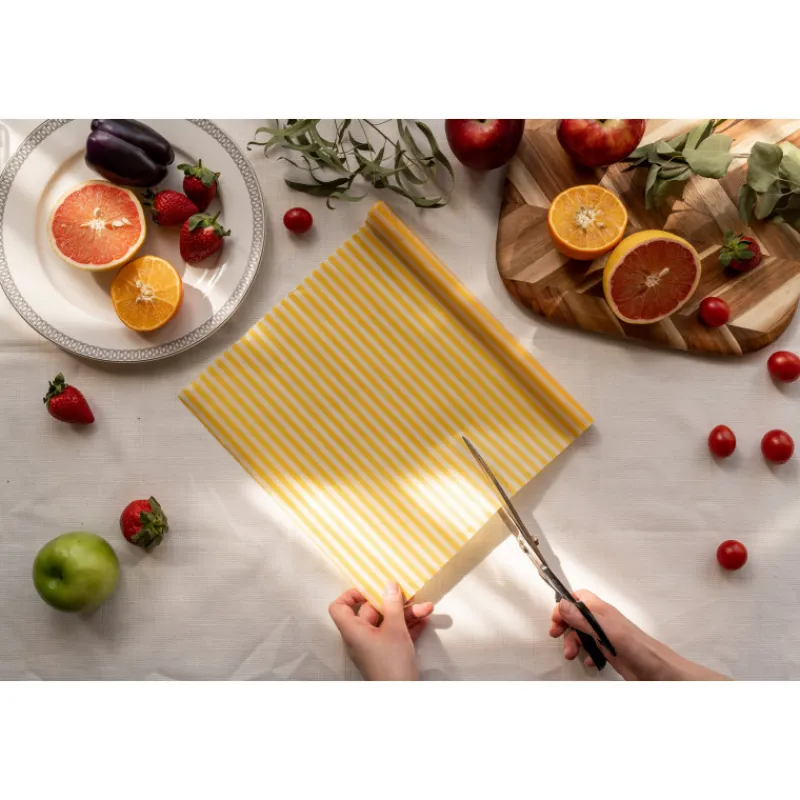 NUTS Conservation|Rouleau Emballage Alimentaire Cire Abeille Jaune 90 x 30,5 cm