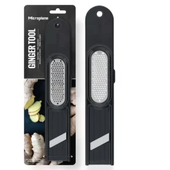 MICROPLANE Zesteur|Presse Purée Et Moulin Légumes|Râpe à Gingembre 3 en 1 Specialty Noir