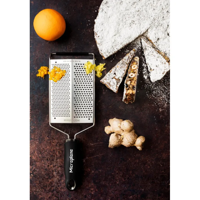 MICROPLANE Zesteur|Râpes À Fromage|Râpe Double Lame Fine et Gros Grains Gourmet