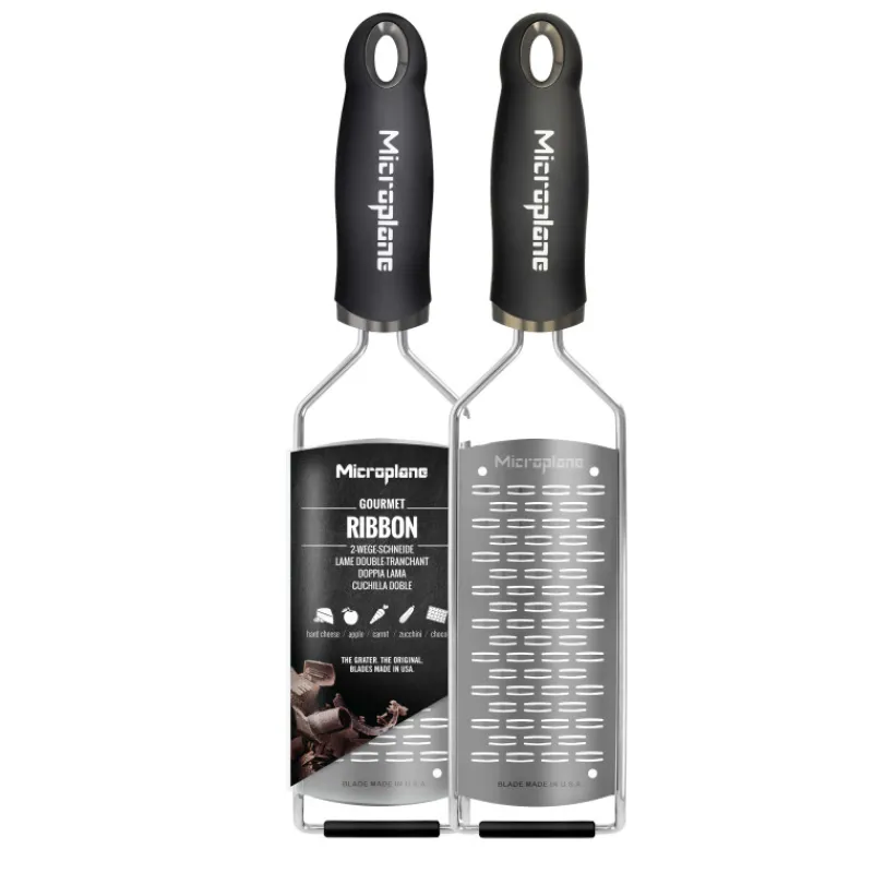 MICROPLANE Râpes À Fromage|Râpe À Légumes|Râpe Double Tranchant Gourmet Noir