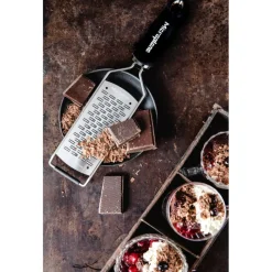 MICROPLANE Râpes À Fromage|Râpe À Légumes|Râpe Double Tranchant Gourmet Noir