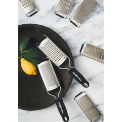 MICROPLANE Râpes À Fromage|Râpe À Légumes|Râpe Double Tranchant Gourmet Noir