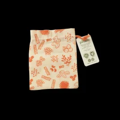 PEBBLY Sac En Tissu|Sac à Vrac Coton Bio Rouge 15 x 20 cm