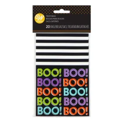 WILTON Emballage Alimentaire|Sachet Bonbon Halloween BOO! 100x155mm (x20)