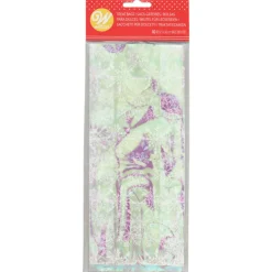 WILTON Emballage Alimentaire|Sachet Bonbon Irisé Flocon de Neige 11 x 23,5 cm avec Attaches Sachet (x10)