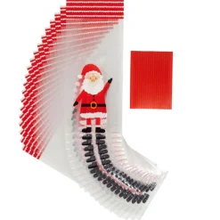 WILTON Emballage Alimentaire|Sachet Bonbon Père Noël 10 x 5 cm x H 24 cm (x20)