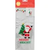WILTON Emballage Alimentaire|Sachet Bonbon Père Noël 11 x 23,5 cm avec Attaches Sachet (x20)