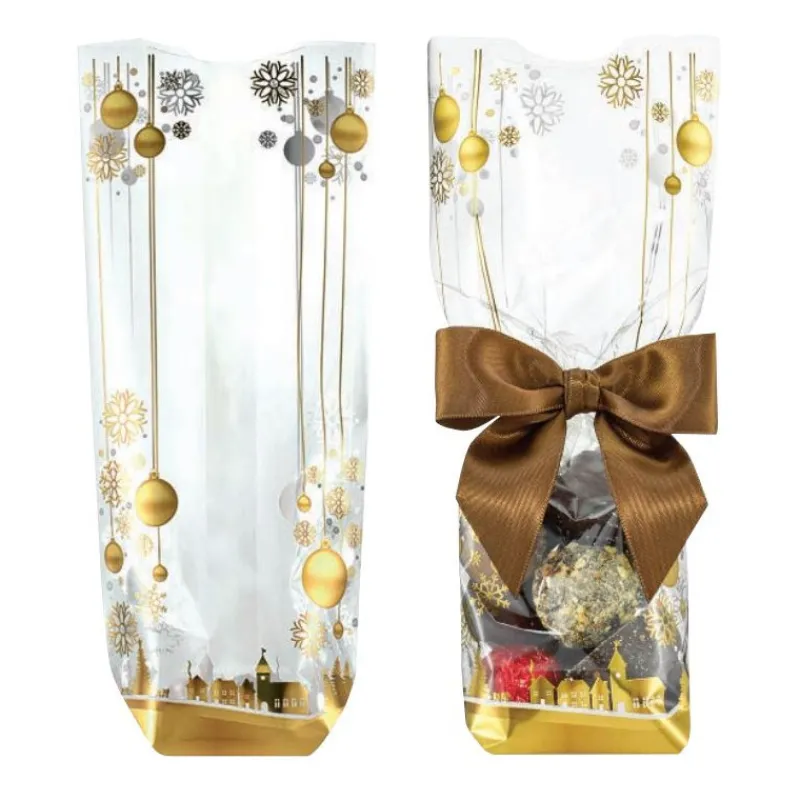 CUISINEADDICT Emballage Alimentaire|Sachet Confiserie Boules et Flocons 12x26 cm (x100)