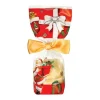 CUISINEADDICT Emballage Alimentaire|Sachet Confiserie Père Noël 12x26cm (x100) - Fond Cartonné