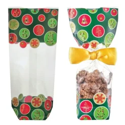 CUISINEADDICT Emballage Alimentaire|Sachet Confiserie Sapins de Noël 10x22cm (x100)