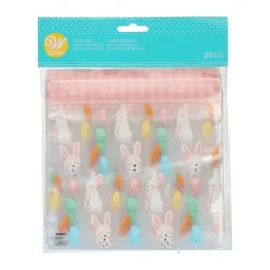 WILTON Emballage Alimentaire|Sachets Bonbon Refermables Pâques (x20)
