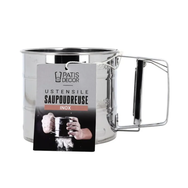 PATISDECOR Ustensiles Pâtisserie|Saupoudreuse Inox à Piston Patisdécor