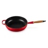 LE CREUSET Sauteuses|Sauteuse en Fonte 28 cm Cerise avec Manche en Bois Signature