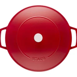 STAUB Sauteuses|Sauteuse en Fonte Chistera 24 cm Rouge Cerise