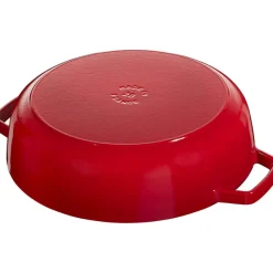STAUB Sauteuses|Sauteuse en Fonte Chistera 24 cm Rouge Cerise