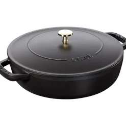STAUB Sauteuses|Sauteuse en Fonte Chistera 24 cm Noir