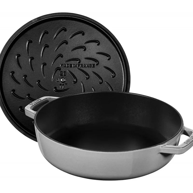 STAUB Sauteuses|Sauteuse en Fonte Chistera 24 cm Gris Graphite